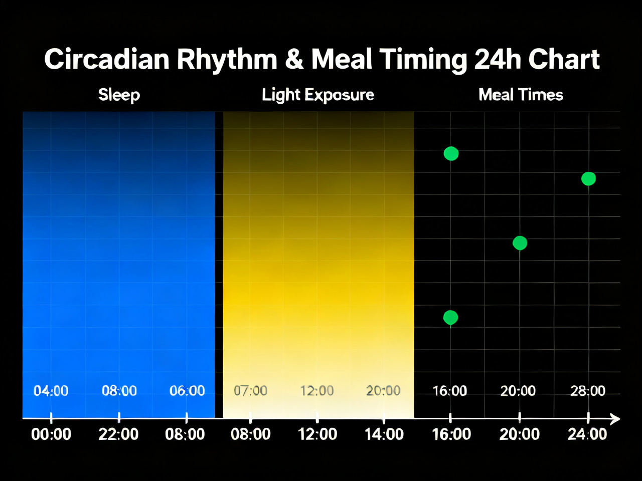 Hipsbones circadian rhythm and meal timing illustration
